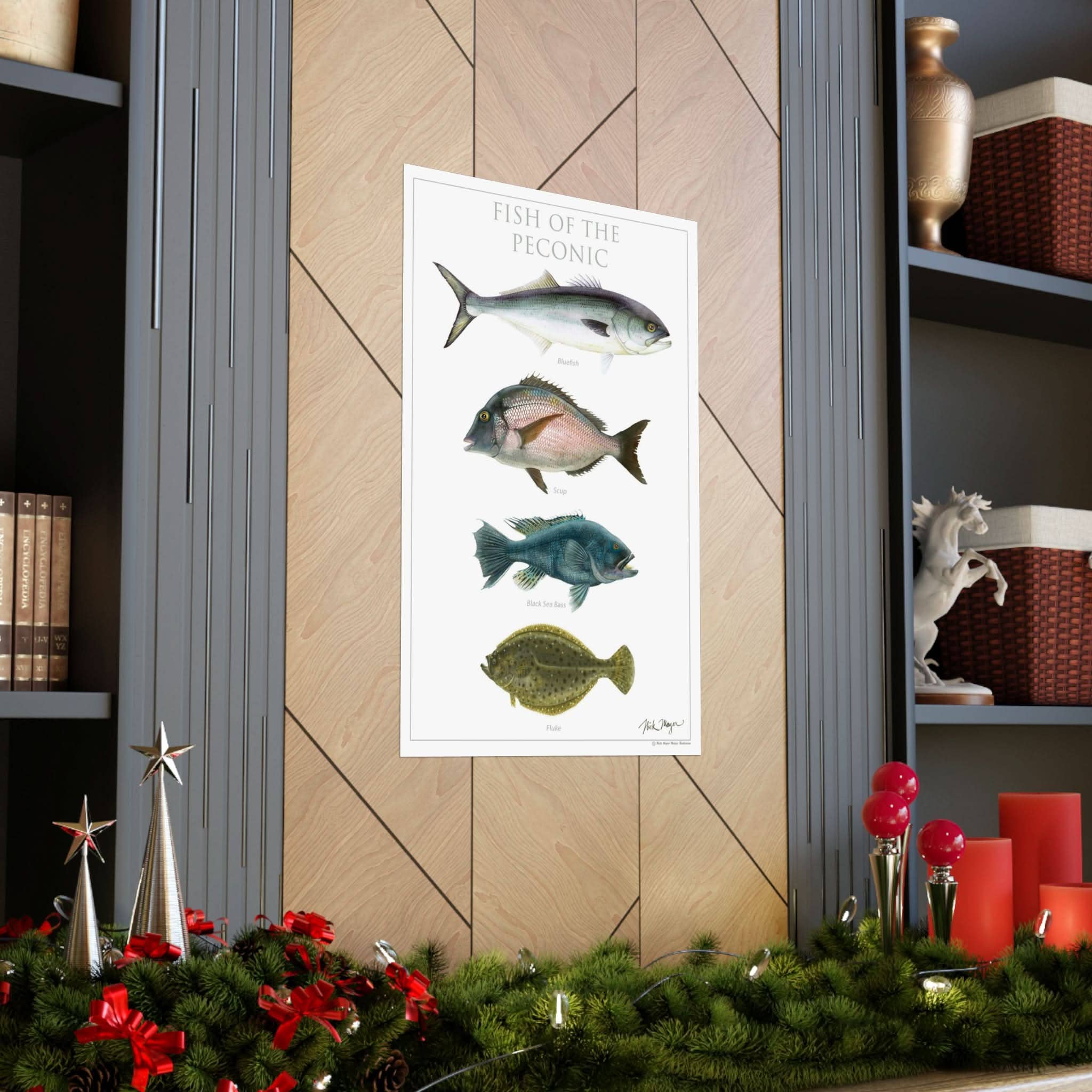 Nick Mayer Art - Wholesale Poster - Fish of the Peconic Poster3