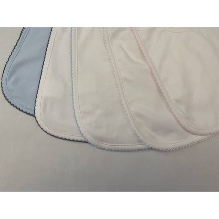 Cute as Buttons - Wholesale Bib - Baby - White Pima Bib