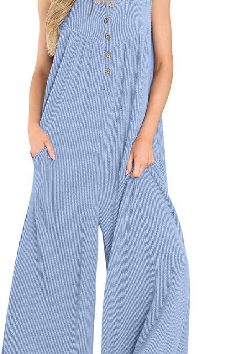 NINEXIS - Wholesale Jumpsuit - Women's - CWSJS0720_SOLID COLOR CASUAL LOOSE POCKET JUMPSUIT23