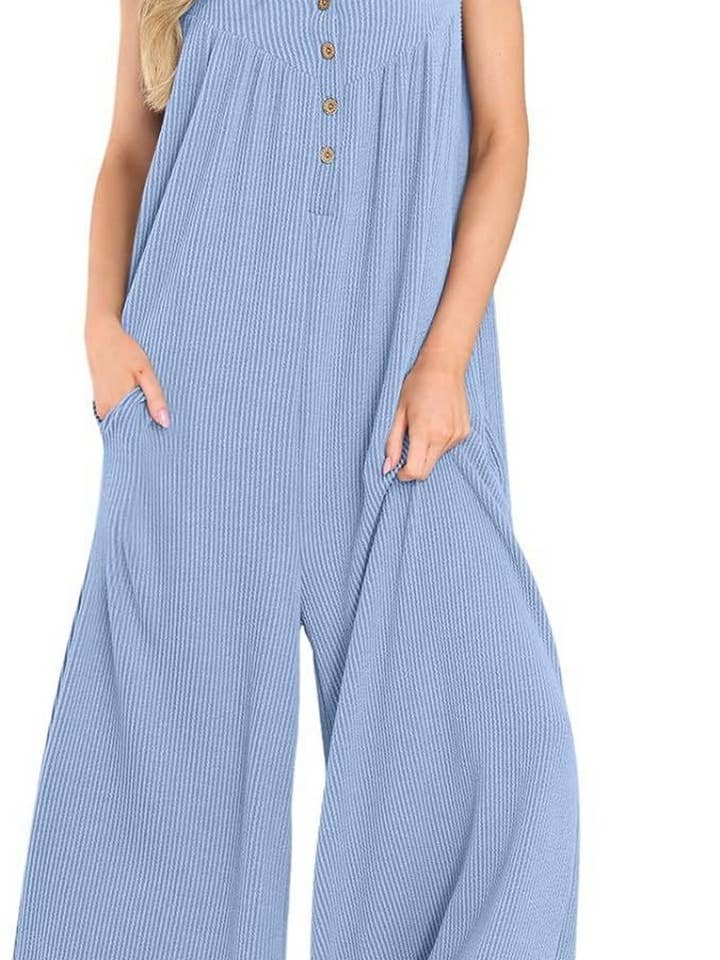 NINEXIS - Wholesale Jumpsuit - Women's - CWSJS0720_SOLID COLOR CASUAL LOOSE POCKET JUMPSUIT23