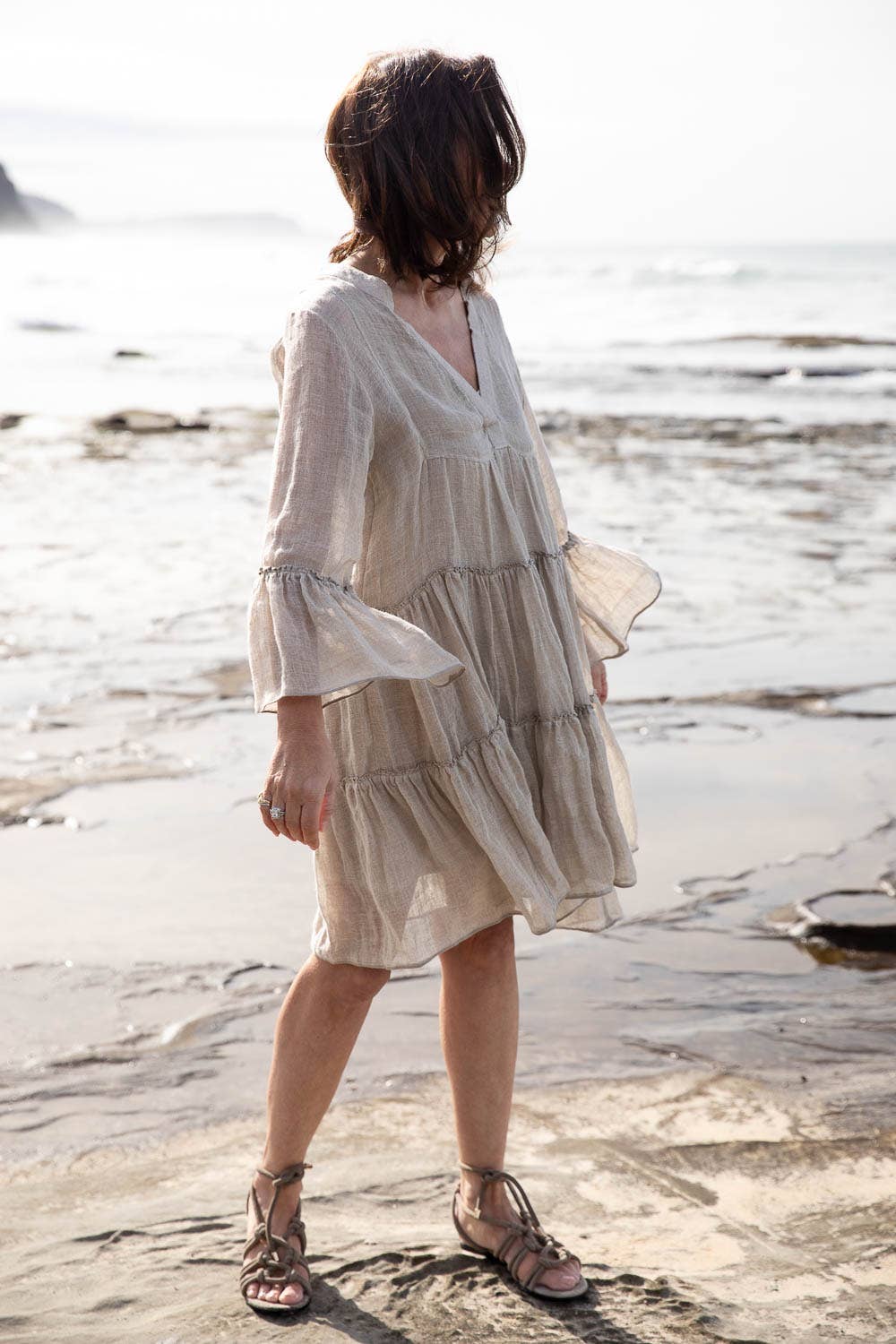 Como Linen Dress - Natural for wholesale on Faire4