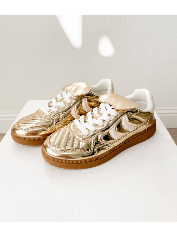Naughty Monkey Open Pack - Wholesale Lifestyle Sneakers - Women's - Milan Metallic Sneaker in Gold5
