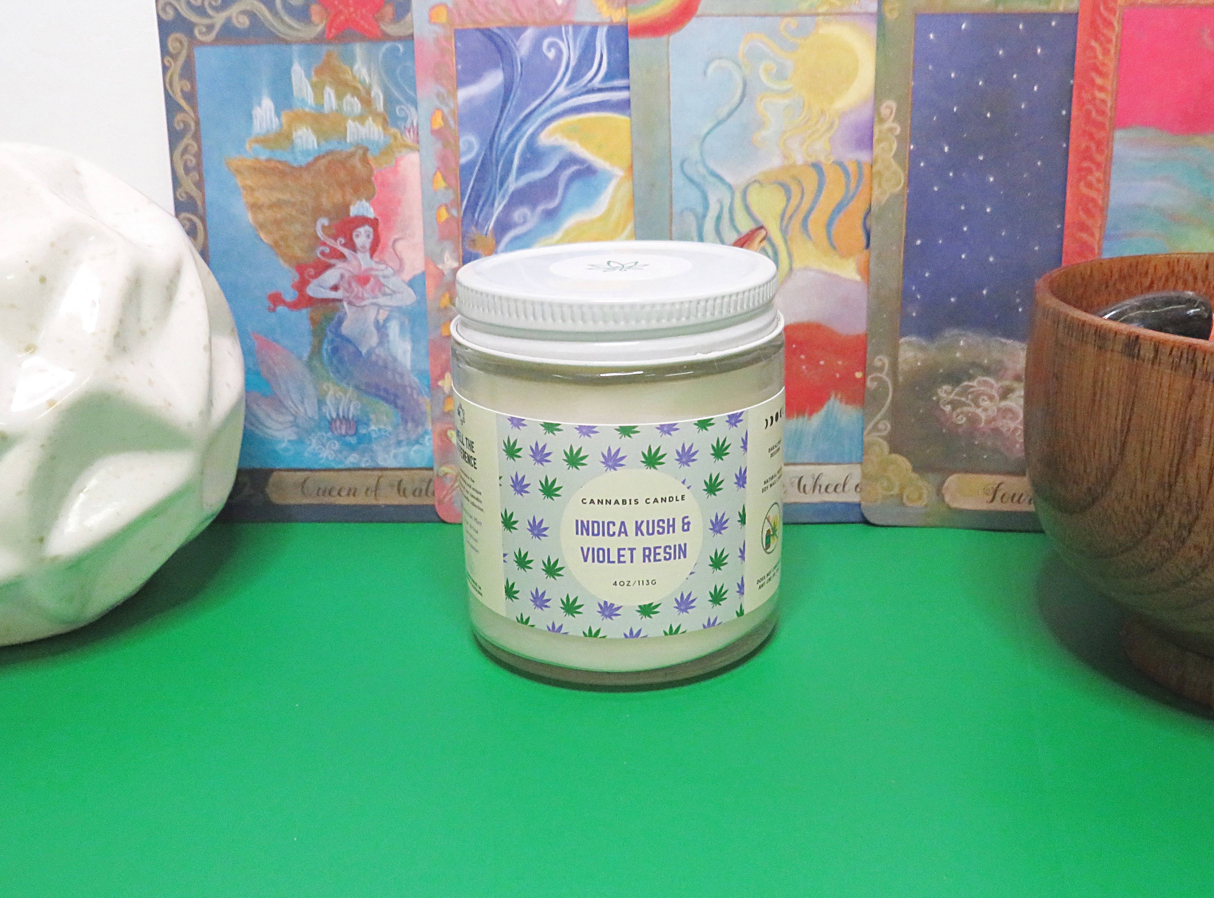 Daralyn's Designs - Wholesale Jar/Filled Candle - Cannabis Candle | 4oz | Hemp Wax4
