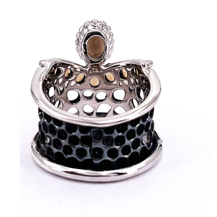 BOHEMME - Venta al por mayor Anillos grandes/de cóctel - ANILLO ALLEGRIA 2 TOPACIOS Y AMATISTAS 18