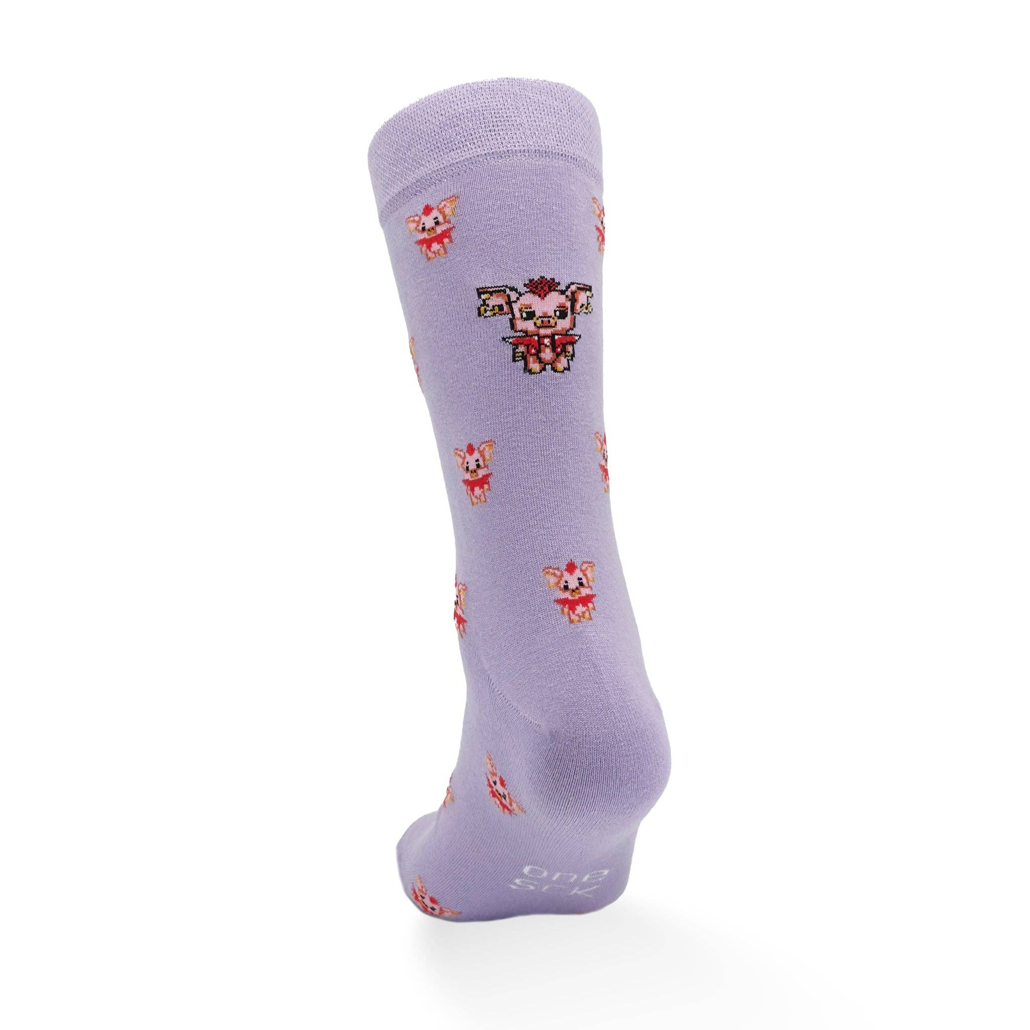 ONESCK - Wholesale Socks - Unisex - Funky Animal Socks | Punky Pig | Lilac Sock | Farm Gift2