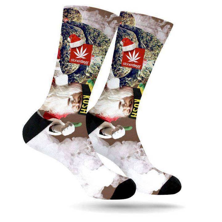 STONEY SANTA GREENTHUMB UGLY SOCKS for wholesale by StonerDays Apparel
