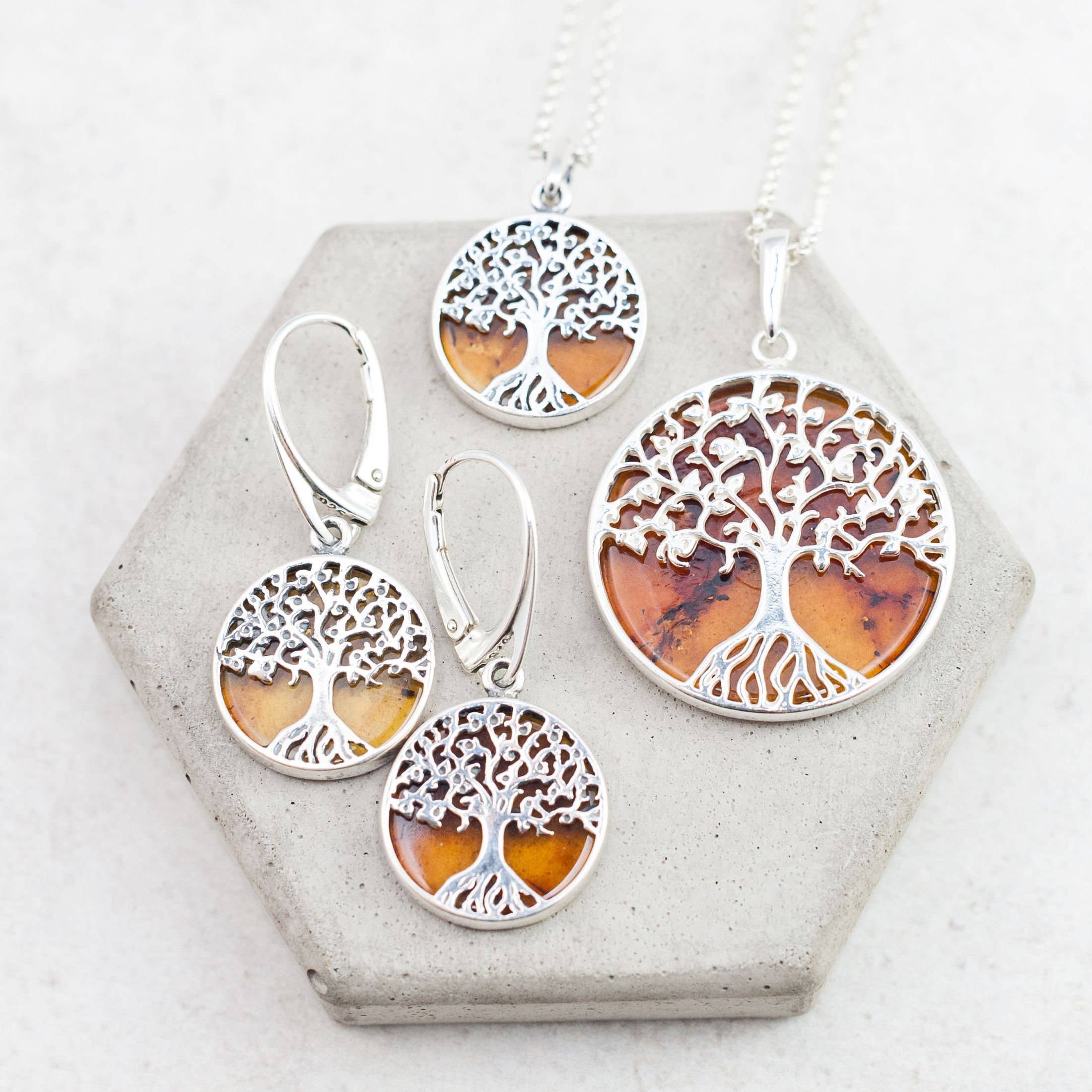 Marcin Waryszak – Colar pingente/pendente por atacado – Pendente Árvore da Vida Prateado Báltico Árvore De6