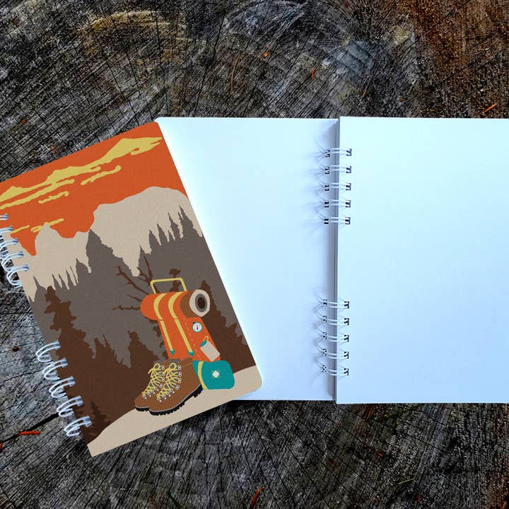 Thru-hiker Spiral Notebook for wholesale by Soijen Illustrations