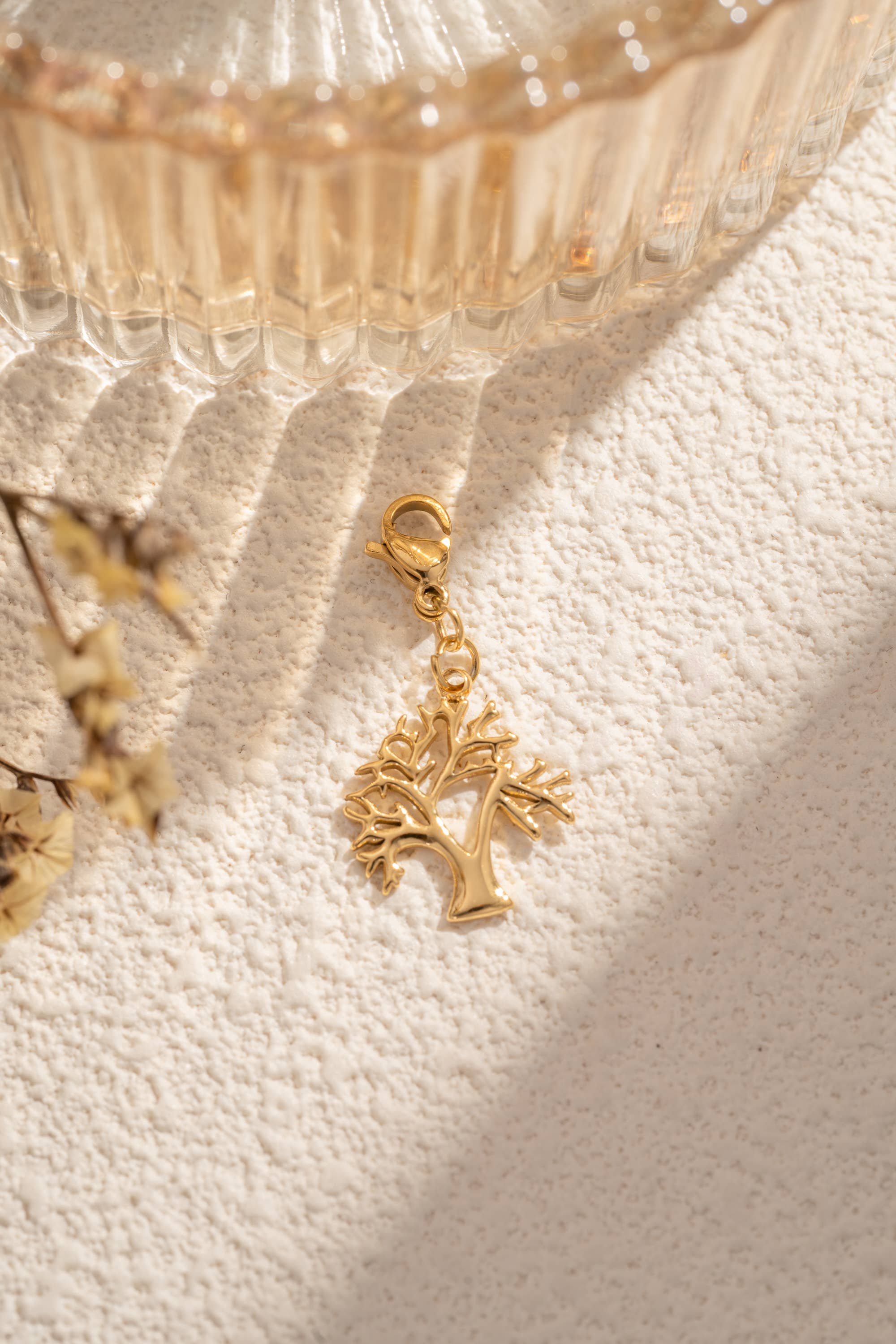 COSMOS - Wholesale Individual Charm/Pendant - Golden Tree of Life Charms Stainless Steel Spiritual Jewelry1