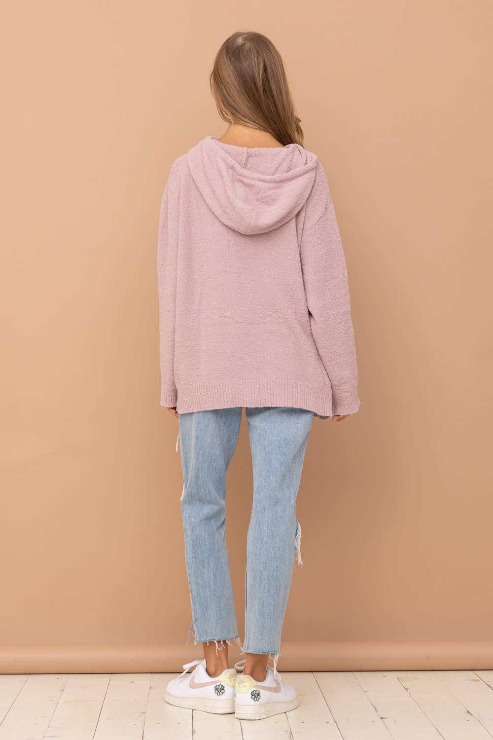 Blue B - Wholesale Hoodie - Women's - 17376W - Fuzzy Cozy Hooded Smiley Sweater18