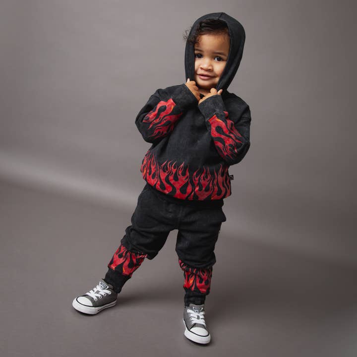 Relaxed Fit Joggers - Flames for wholesale by RAGS