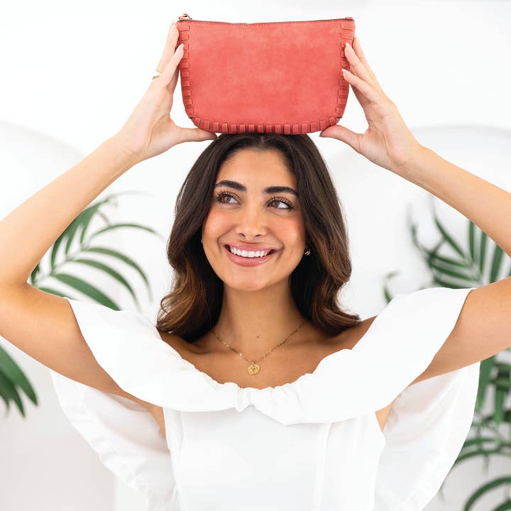 Jen & Co. - Wholesale Crossbody Bag - Women's - M2397 Bonnie Dual Compartment Whipstitch Crossbody