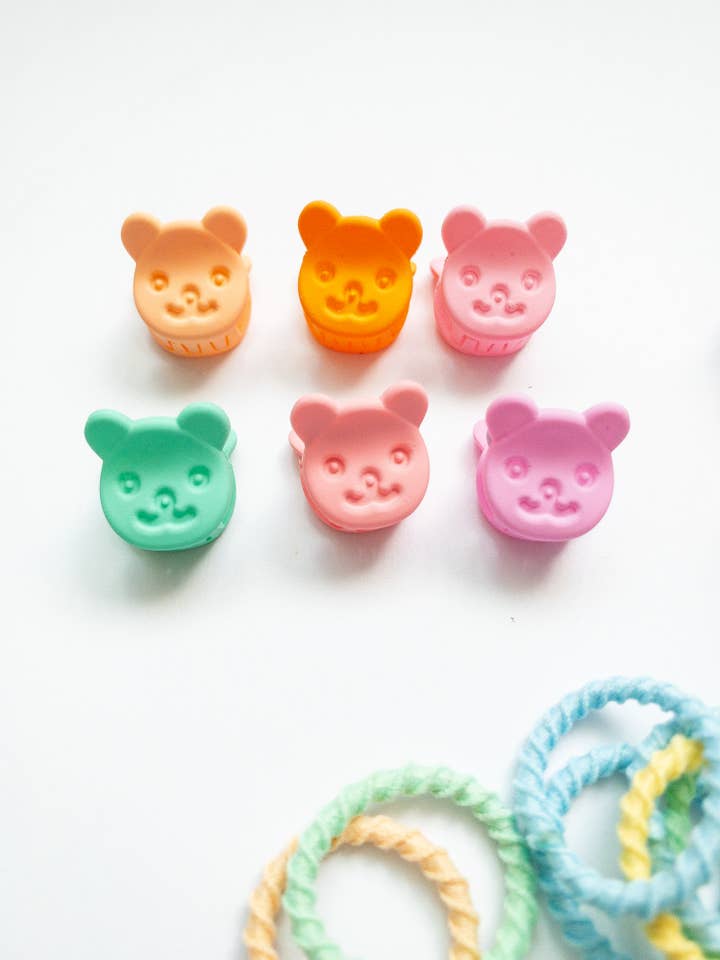 Bears & Bunnies Hair Claw & Tie Set for wholesale by Eggy Cakes
