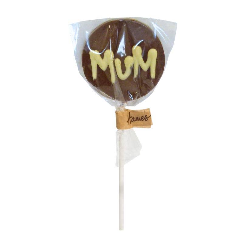 Hames Chocolates – wholesale Lollipop – Sentiment Milk Lollipop Mum1