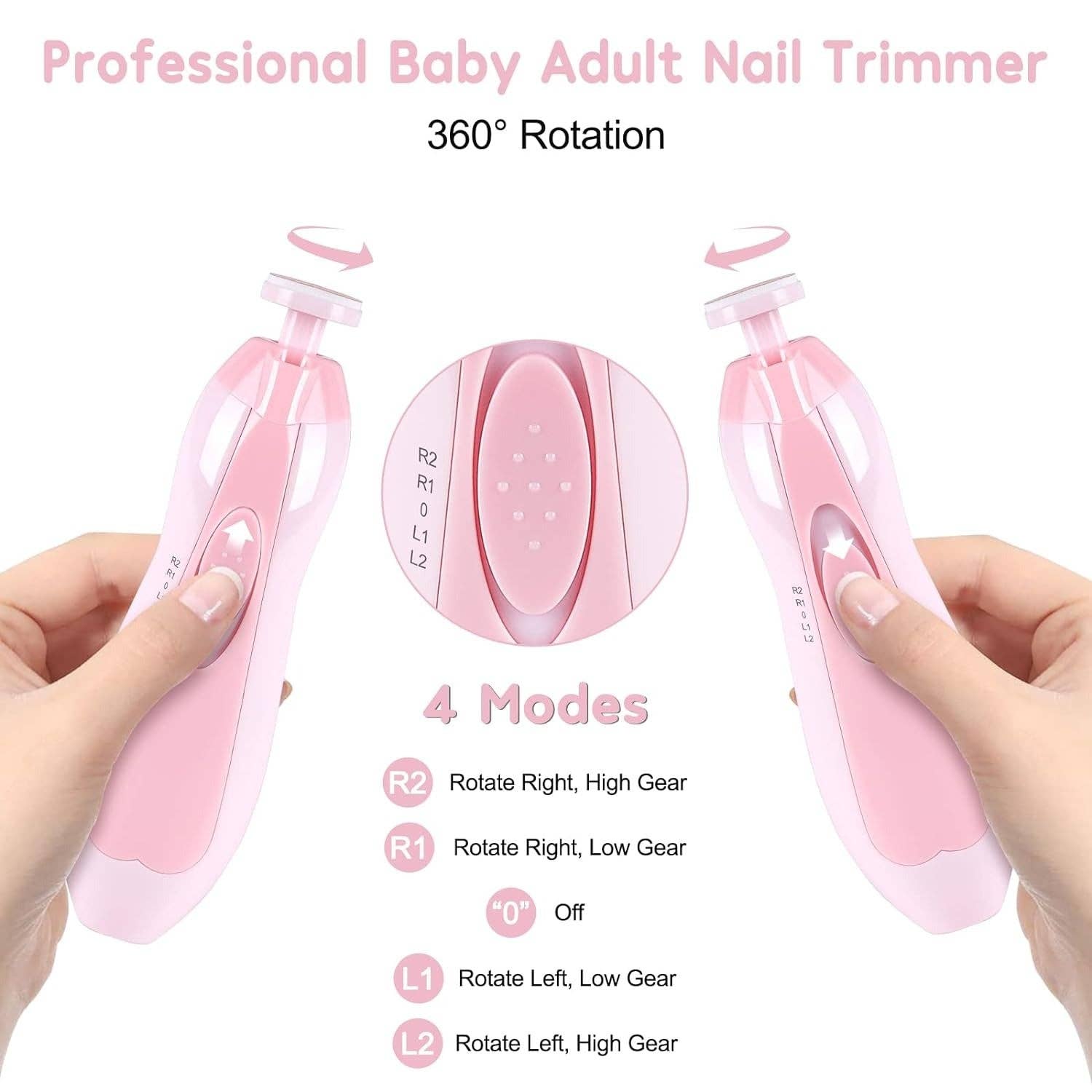 VIGOR - Wholesale Nail Clipper/Scissor - Baby - Baby Nail Trimmer File with Light Safe Electric Nail Clipper11