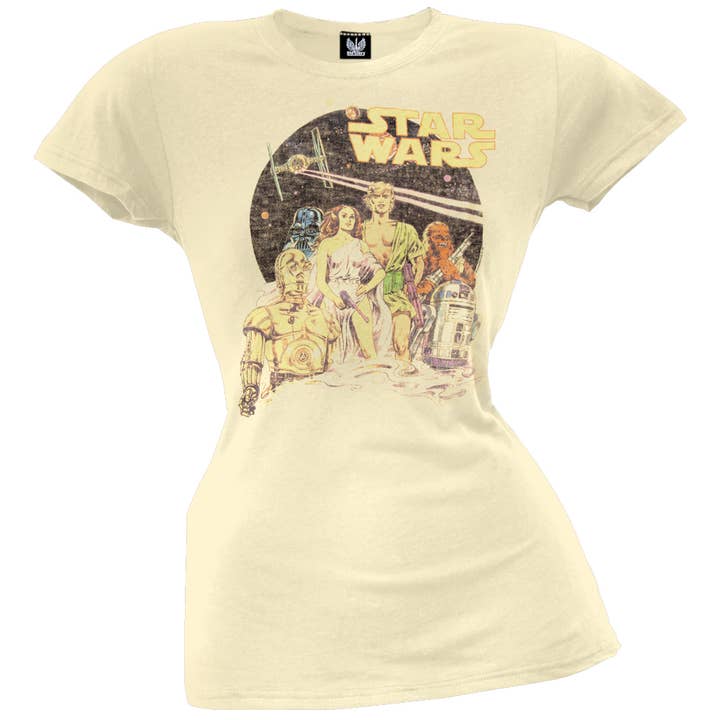 Official Store - Wholesale Screen Printed T-Shirt - Women's - Star Wars - Comic Character Mash Up Women's Juniors T Shirt