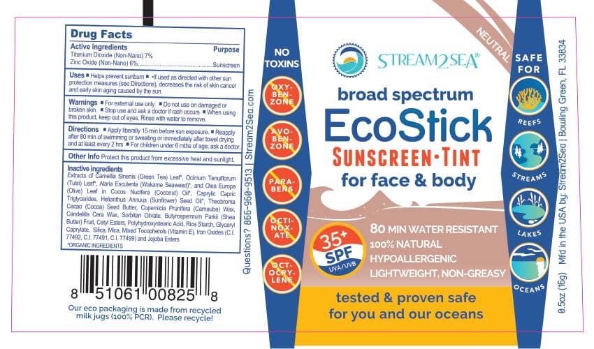 Stream2Sea - Wholesale Sunscreen - EcoStick Tinted Sunscreen | SPF 354