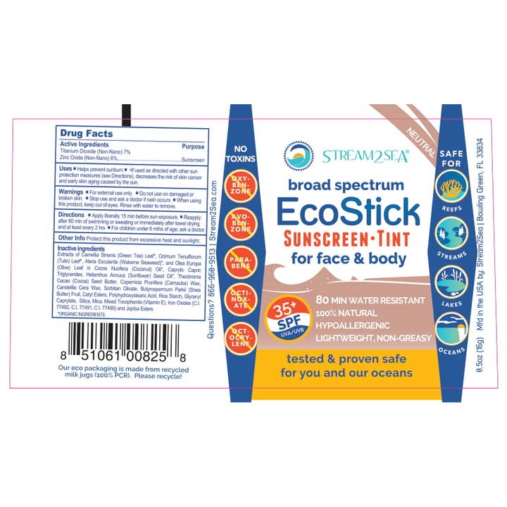 Stream2Sea - Wholesale Sunscreen - EcoStick Tinted Sunscreen | SPF 354