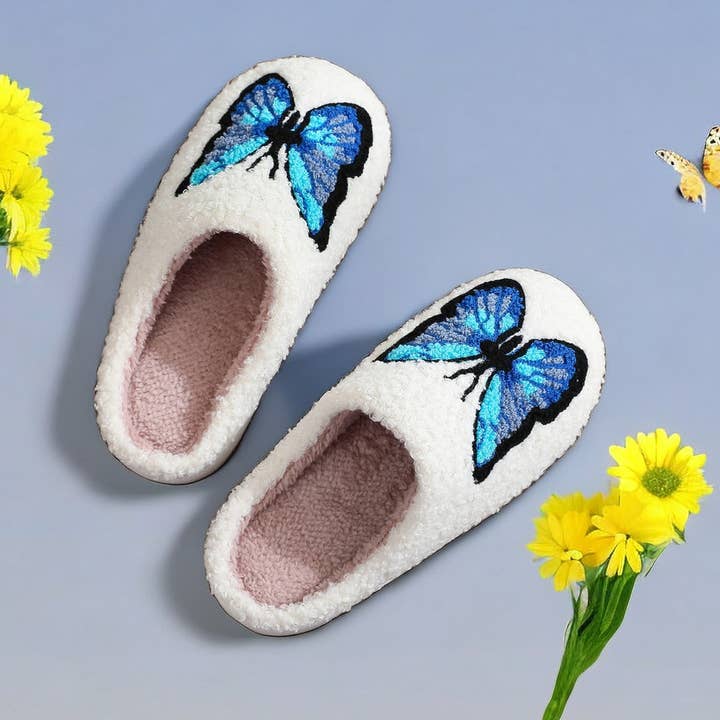 ACCITY - Wholesale Slippers - Women's - HOME COLORFUL BUTTERFLY COTTON SLIPPERS_CWSHS0767