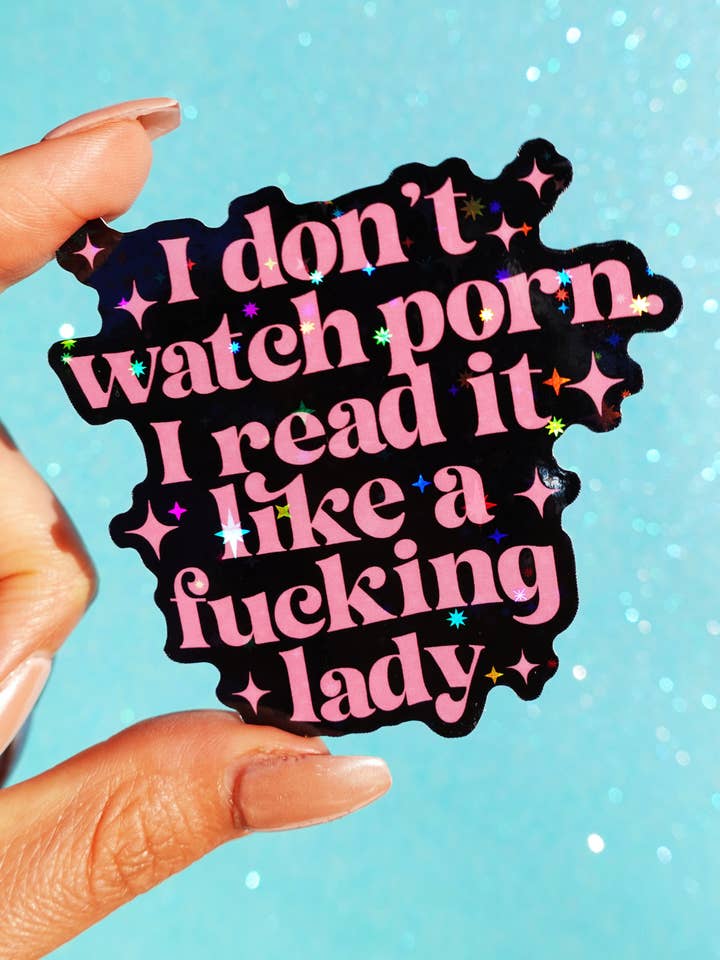 Read It Like a Lady | Funny Bookish Glitter Vinyl Sticker for wholesale by Untamedego LLC