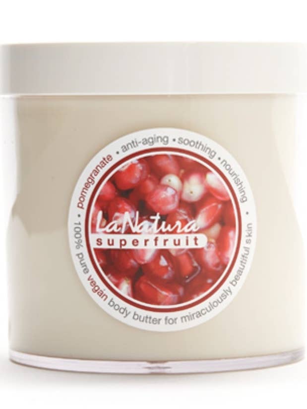 Beurre corporel végétalien à la grenade pour la vente par LaNatura
