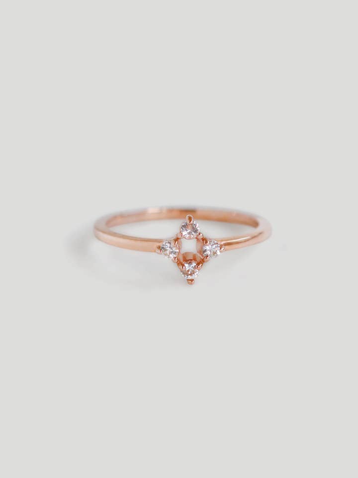 Maisie Ring - White Topaz (Rose Gold) for wholesale by CURIOUS CREATURES