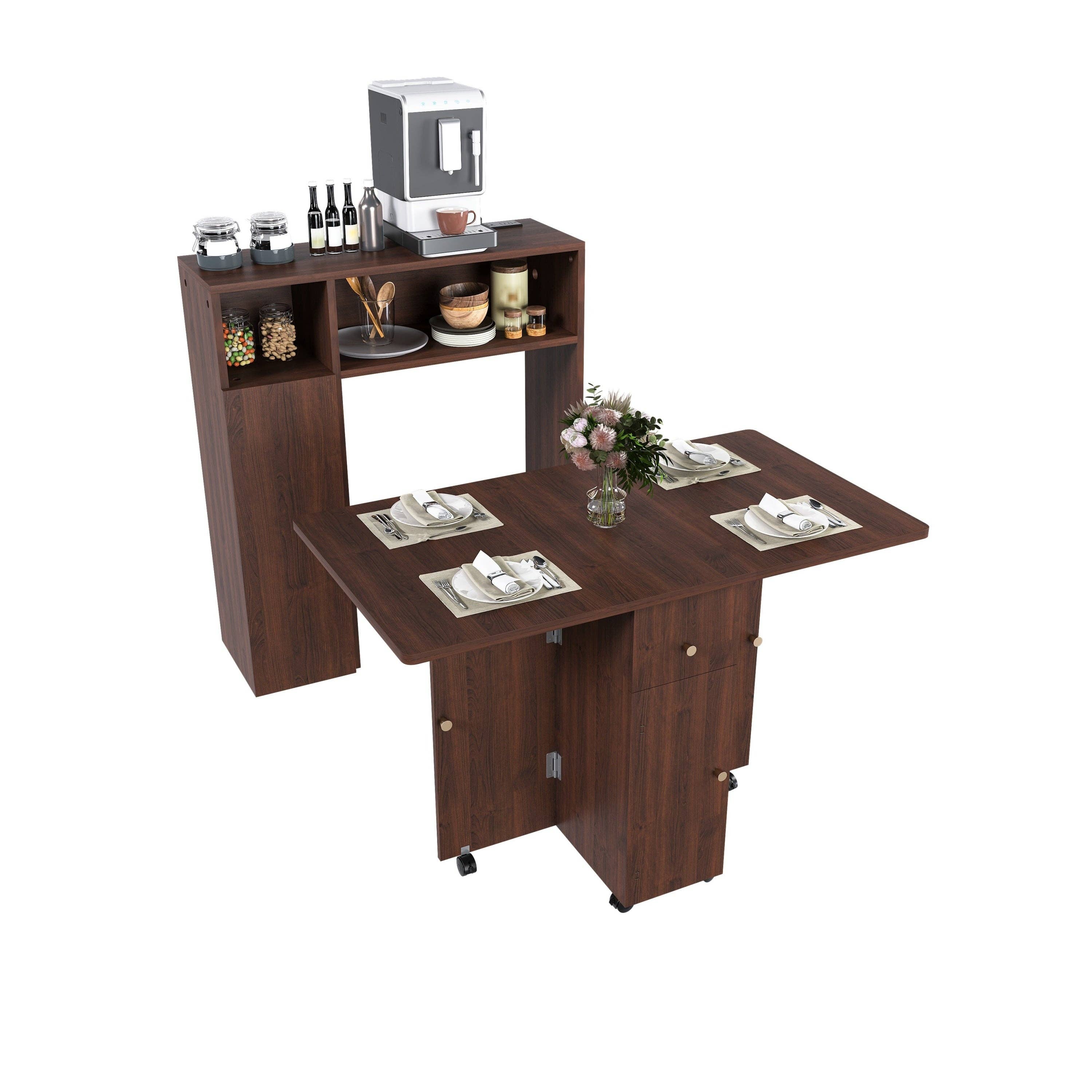 39F Inc. - Wholesale Sideboard - Folding Dining Table with Wall Storage and Power Socket0