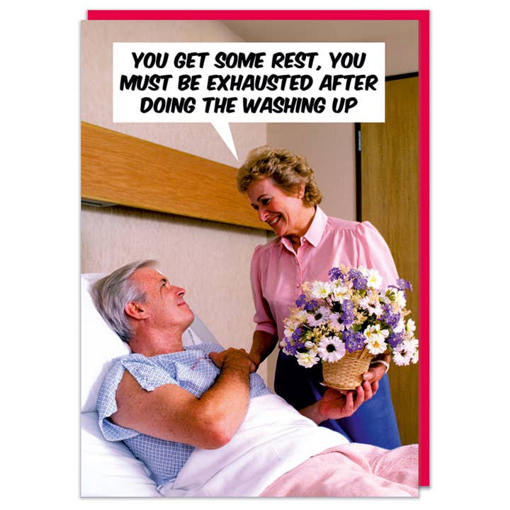 Dean Morris Cards - Wholesale Verjaardagskaartje - Uitgeput na de afwas Wenskaart2