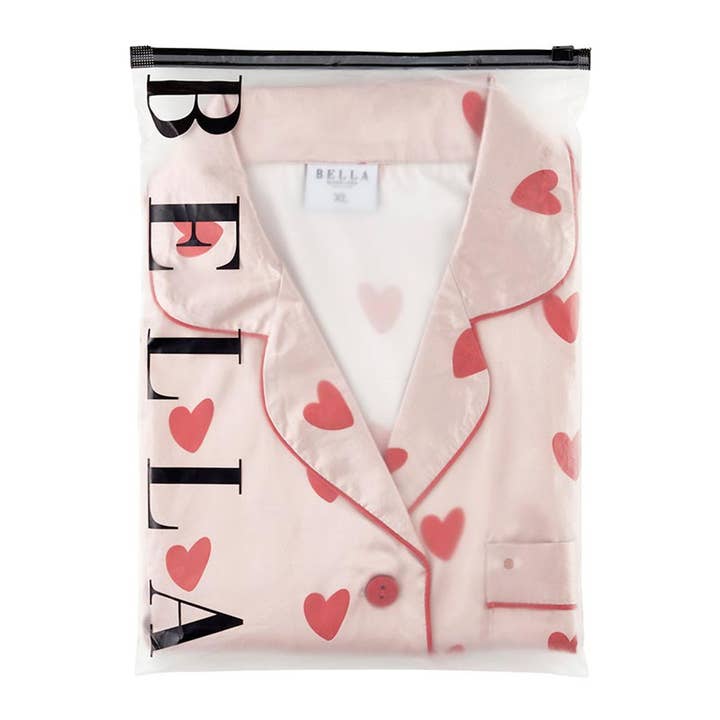 Bella Sleep + Spa - Wholesale Sleepwear Set - Women's - Long Sleeve PJ Set - Pink Hearts2