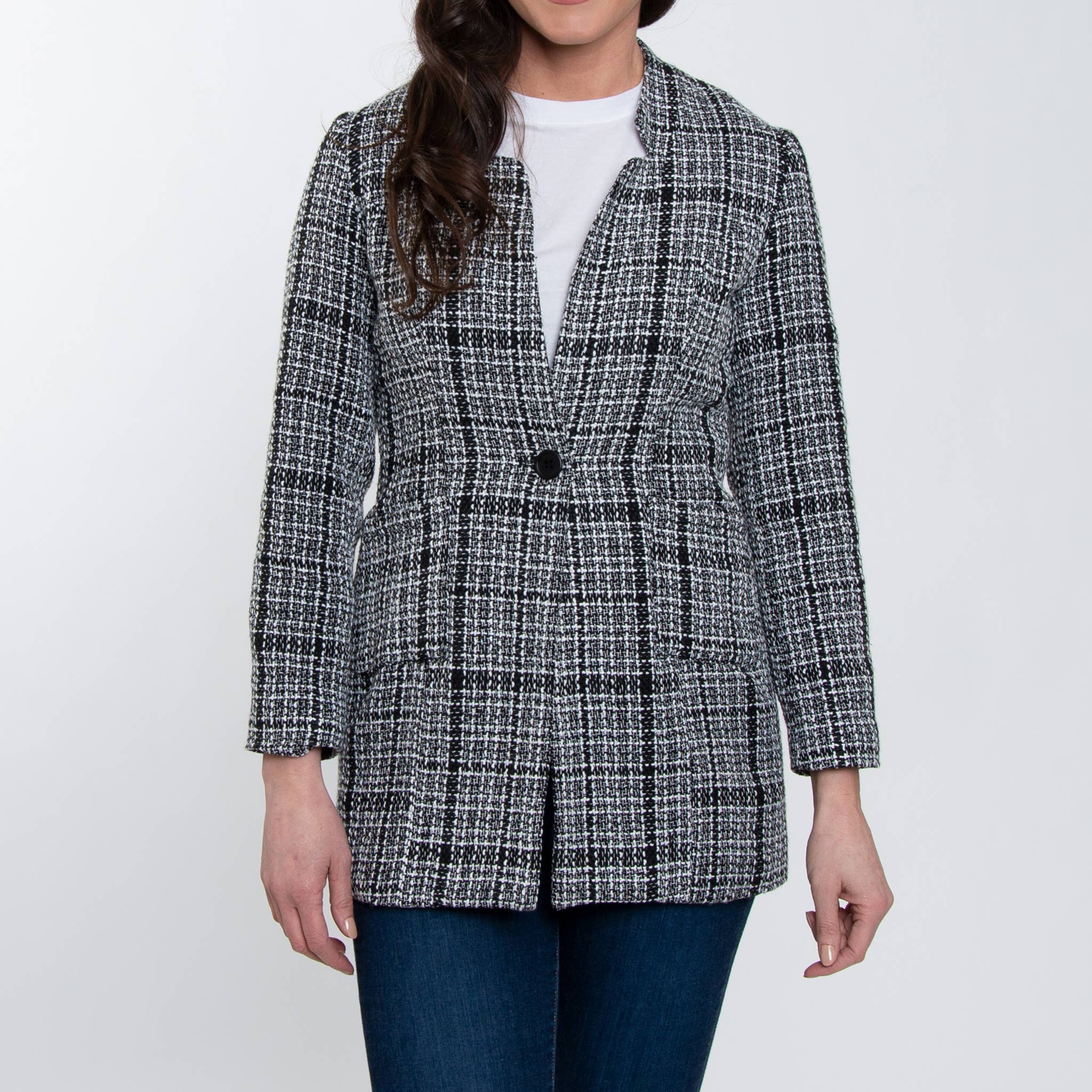 Elsie & Zoey - Wholesale Blazer - Women's - SALE - 6 Piece Lyra Plaid Long Boucle Blazer Assortment11