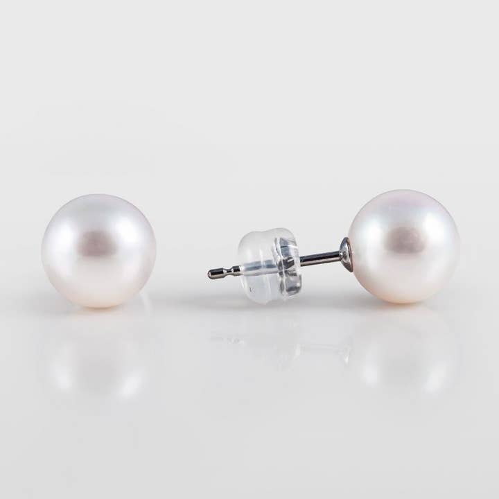 Japanese Akoya AAA Studs - 9-9.5Mm for wholesale by Amit Pearl Trading Company