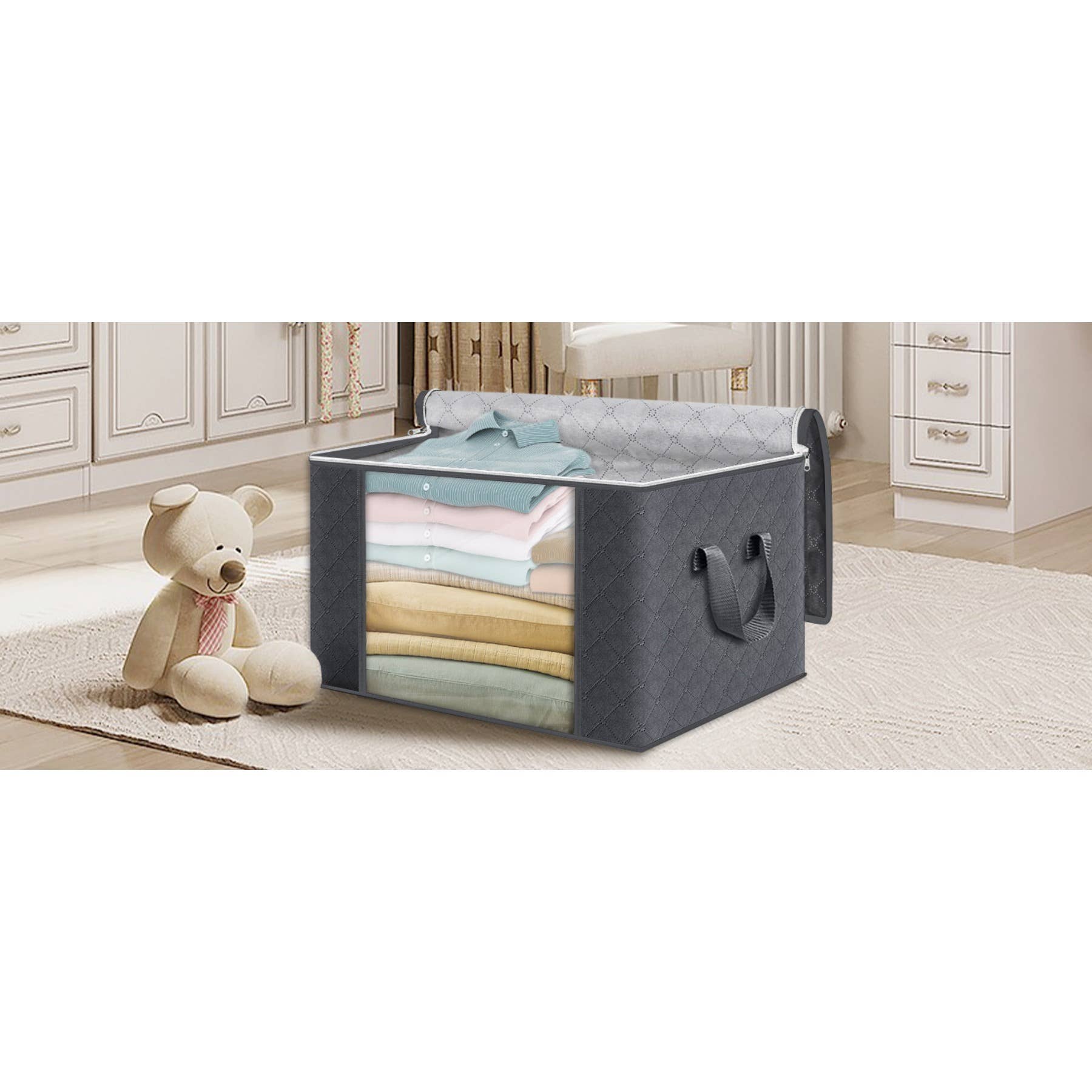 wandf - Wholesale Storage Bin - Horizontal Quilt Foldable Storage Bag-Non-Woven Storage Box25