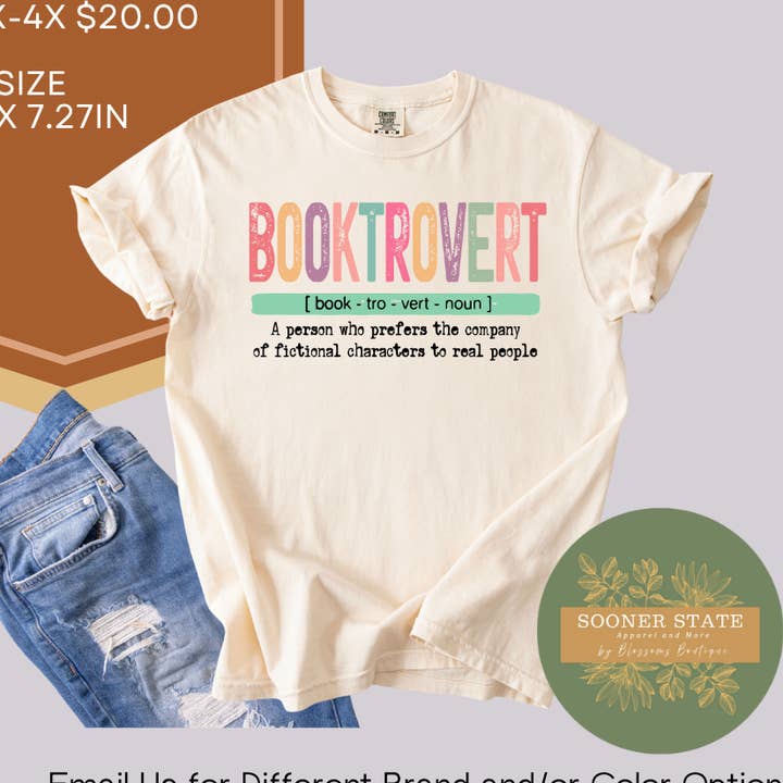 Booktrovert for wholesale by Sooner State Apparel