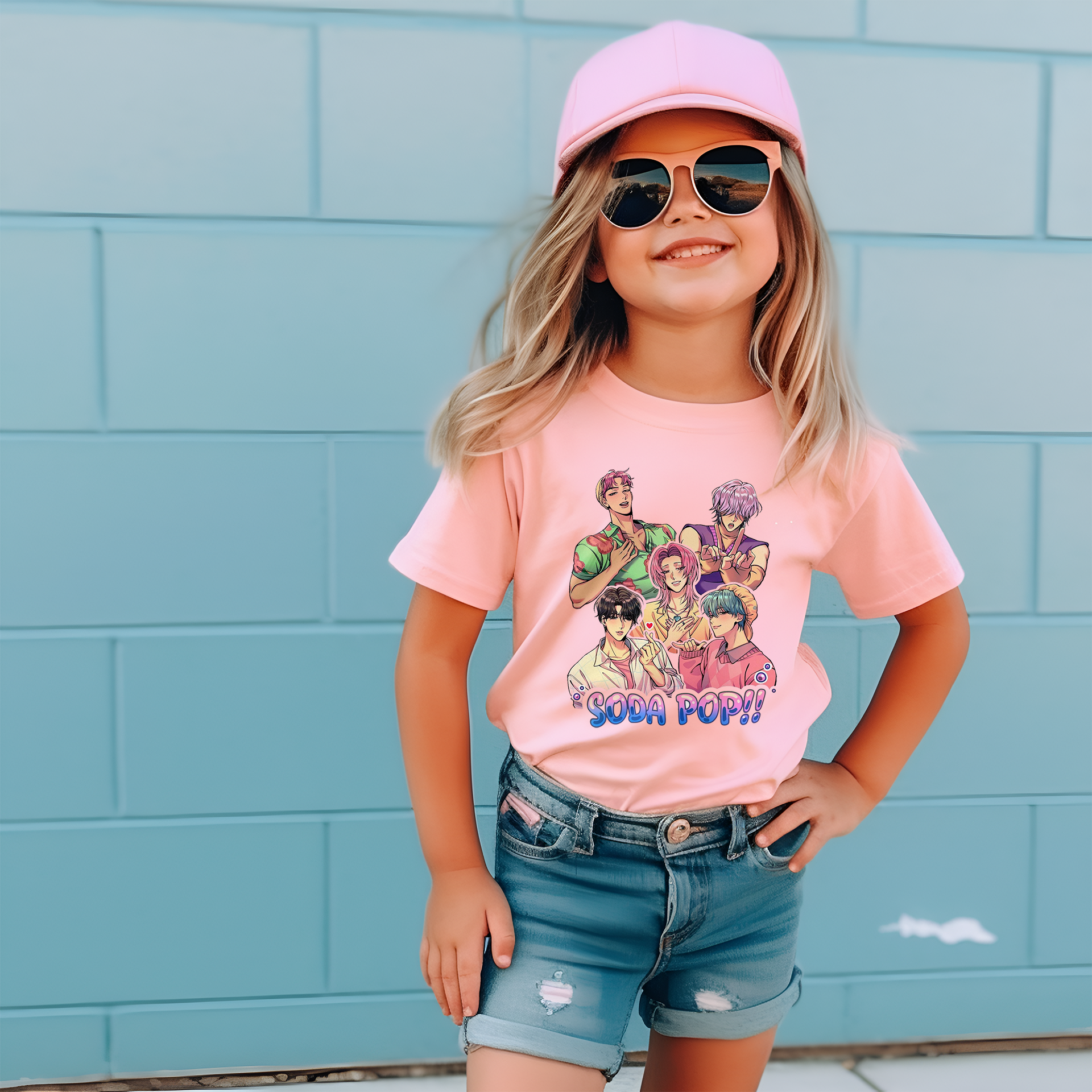 Little Trendy - Wholesale Screen Printed T-Shirt - Kids - KDH K-pop inspired short-sleeved T-shirt5