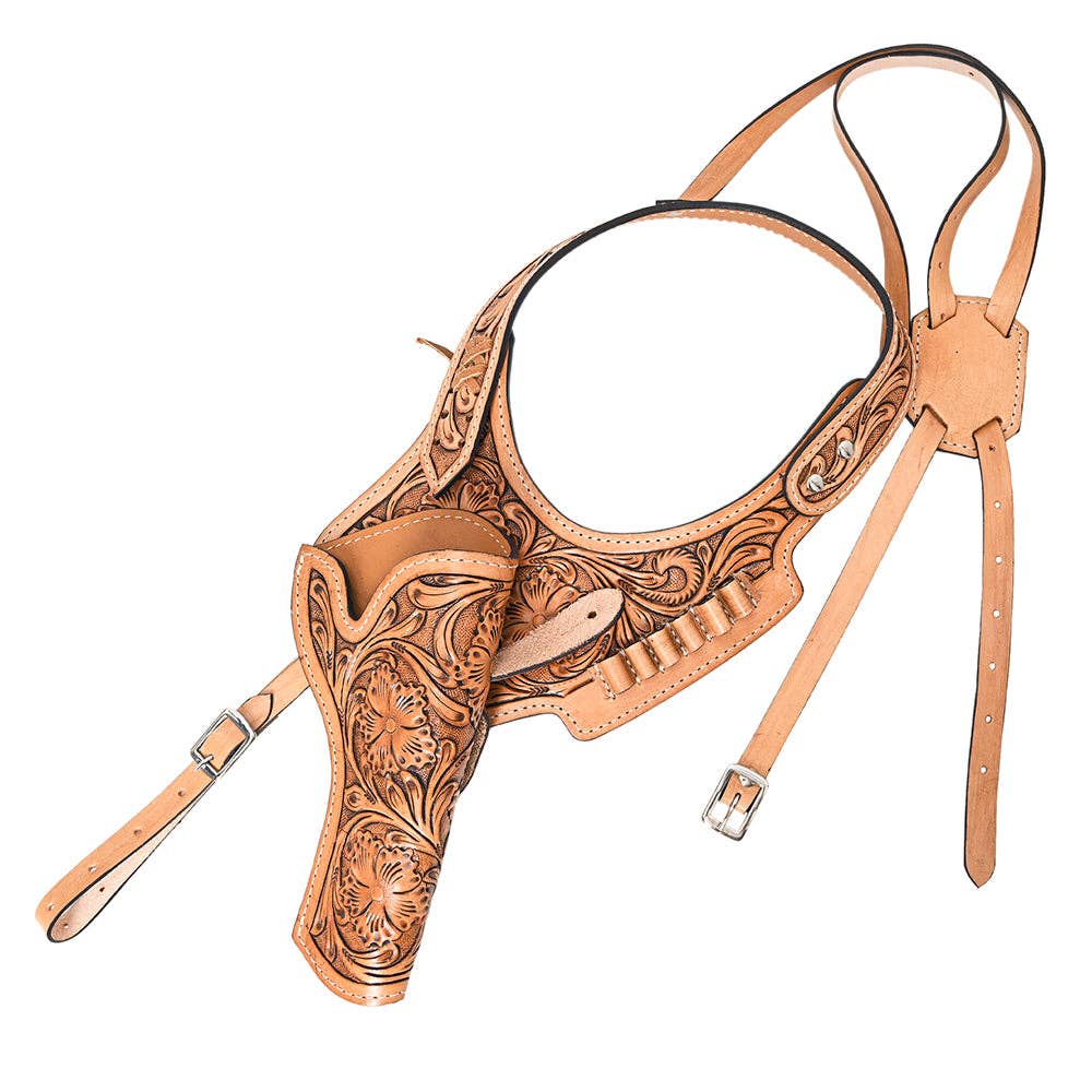 HILASON - Wholesale Horseback Riding Gear - Hilason Western Leather Shoulder Rig Gun Holster 44/45 Caliber10