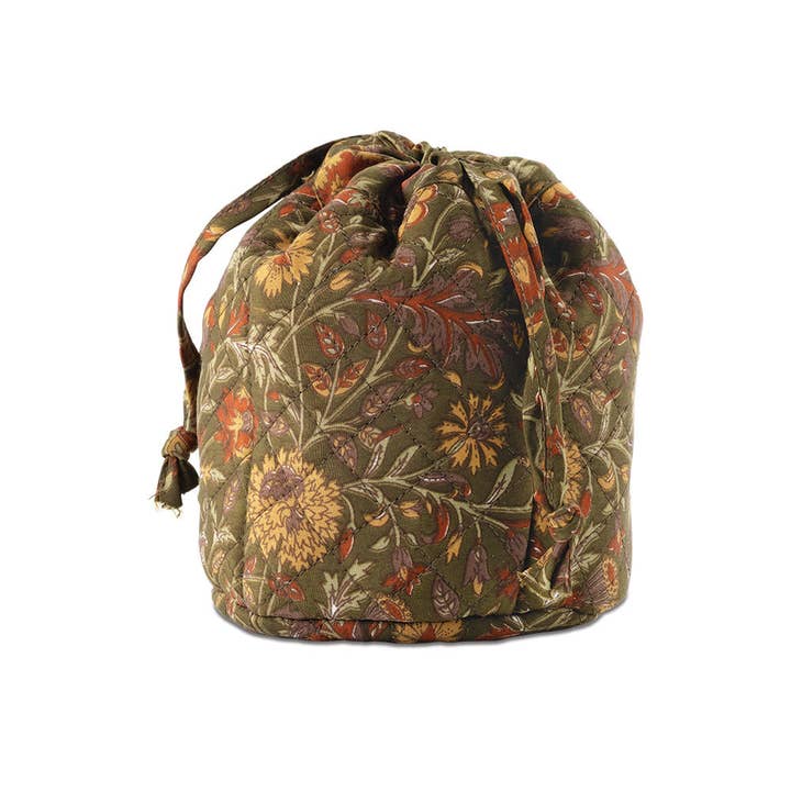 Sari Pouch Small, Green for wholesale by A Beautiful Story