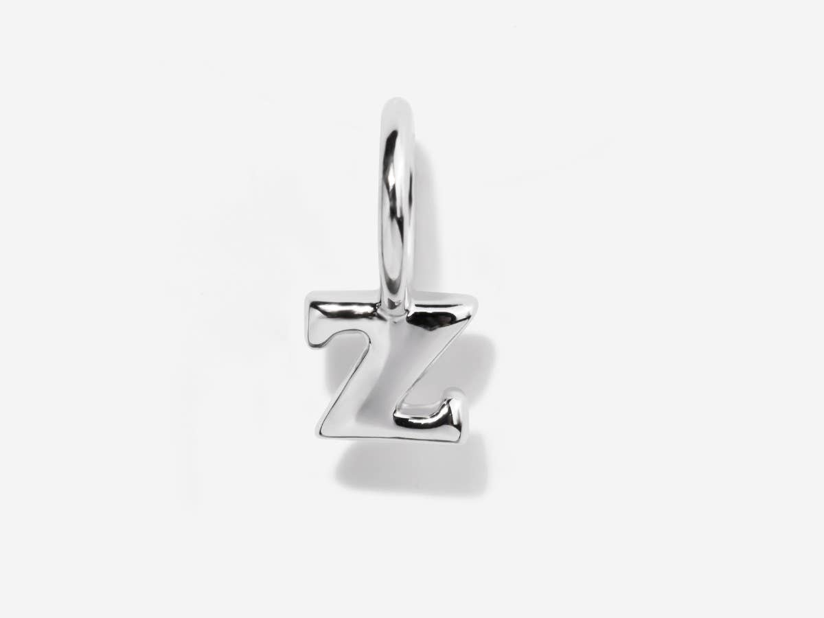 Little Sky Stone - Wholesale Individual Charm/Pendant - Lowercase Initial Letter Silver Charm25
