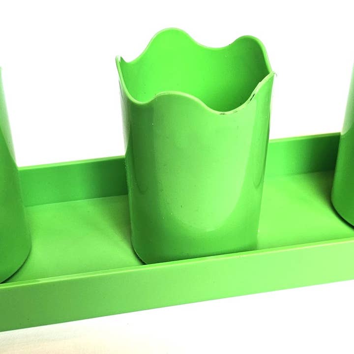 Austin Planter - Wholesale Plant Pot - Wavy 2-inch APW Flower 3-Pots with 1-Rectangle Saucer7