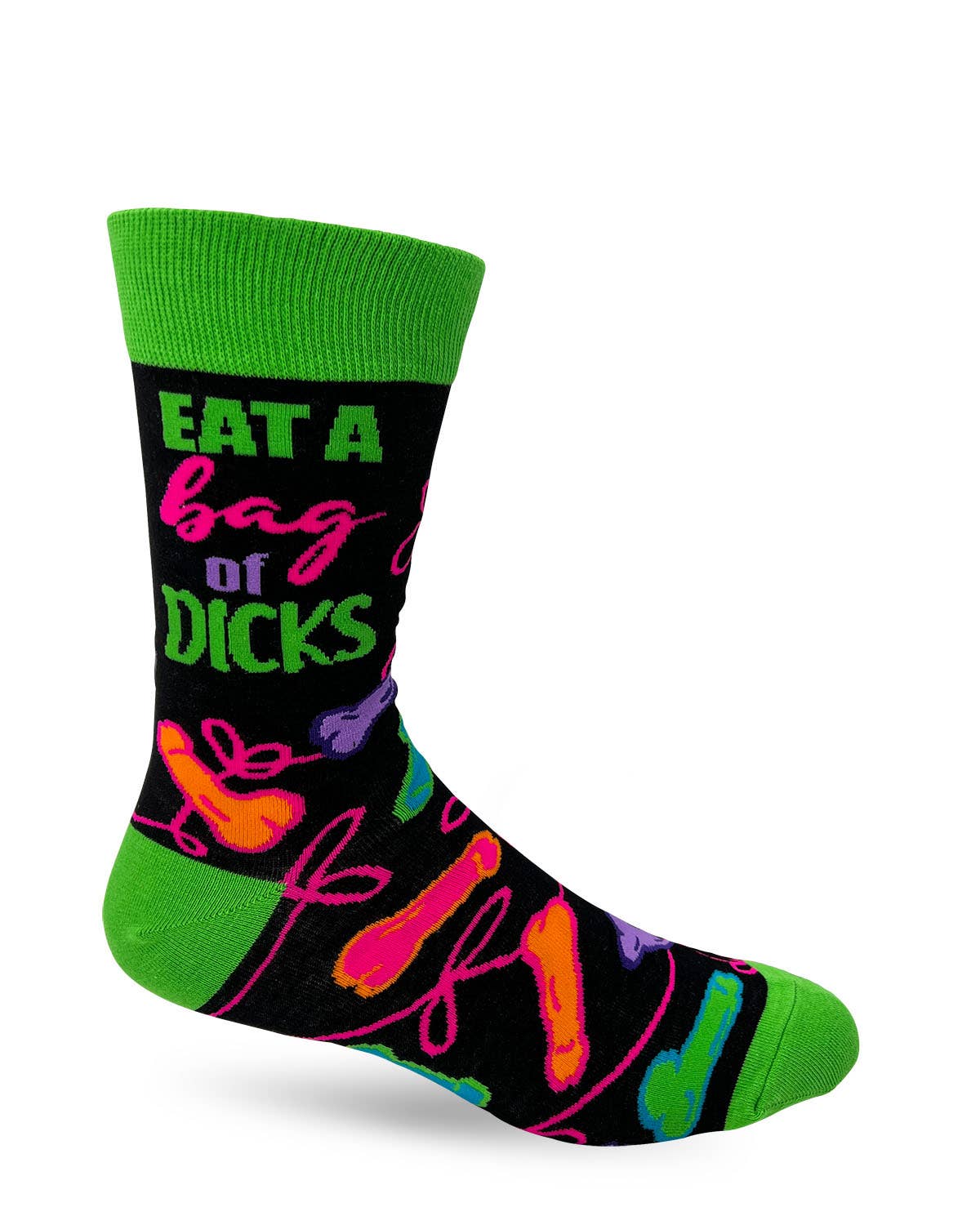 Fabdaz - Wholesale Socks - Men's - Eat A Bag Of Dicks Men's Novelty Crew Socks1