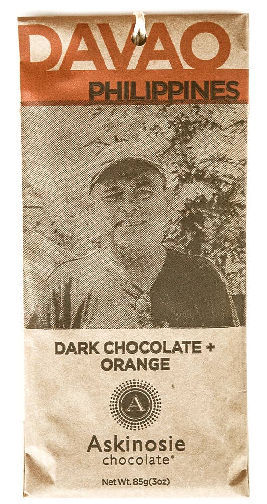 Askinosie Chocolate - Wholesale Chocolate Bar - Dark Chocolate + Orange Bar (POP of 15)1