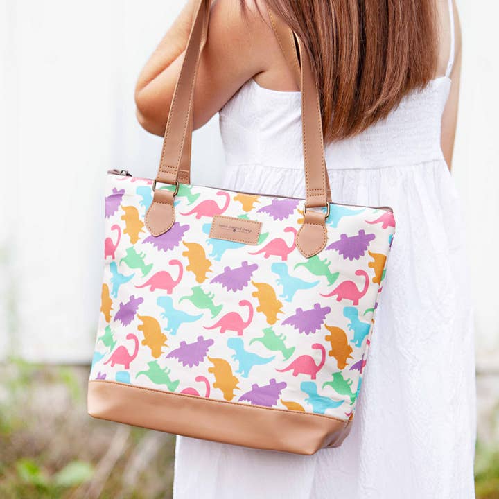 Twice Sheared Sheep - Wholesale Knitting/Crochet Supplies - Dino Mega Trinity Bag – Large Zippered Knitting Project Bag7