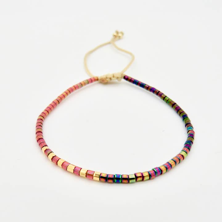 Rosamariposa - Wholesale Beaded Bracelet - Metallic Ombre