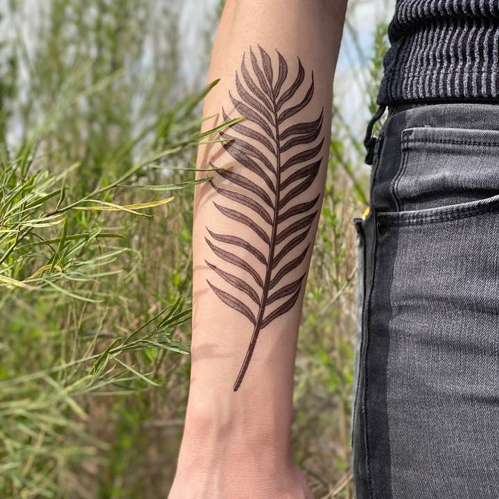 NatureTats - Wholesale Temporary Tattoo - Palm Leaf Temporary Tattoo9