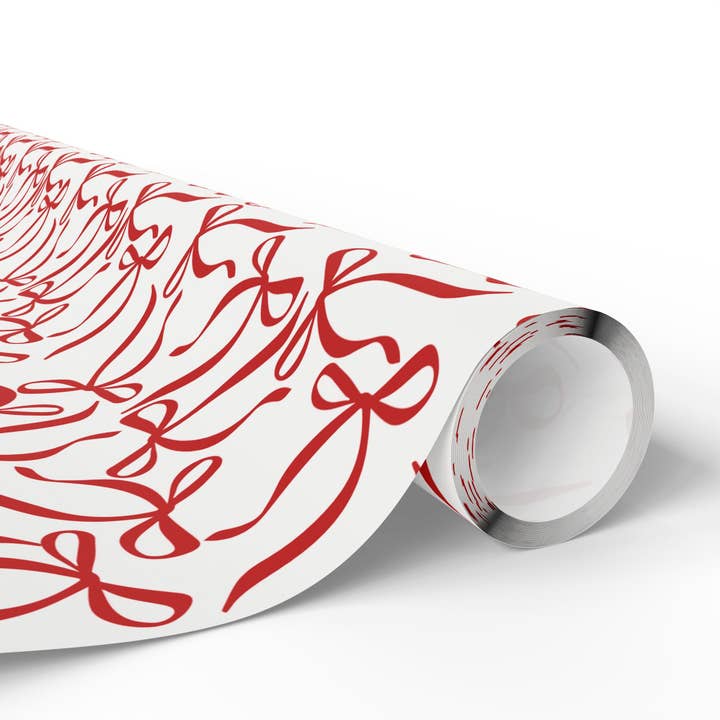 Lokipawz - Wholesale Flat Wrap - Festive Bow Gift Wrapping Paper12