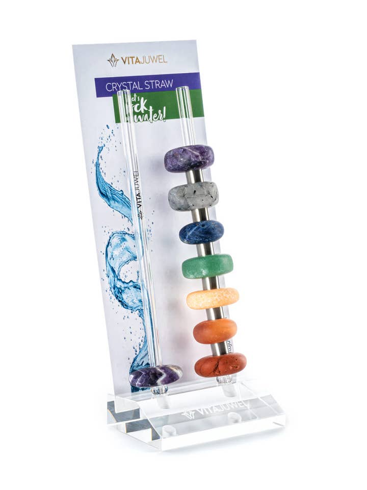 Display for Crystal Straws for wholesale by VitaJuwel USA