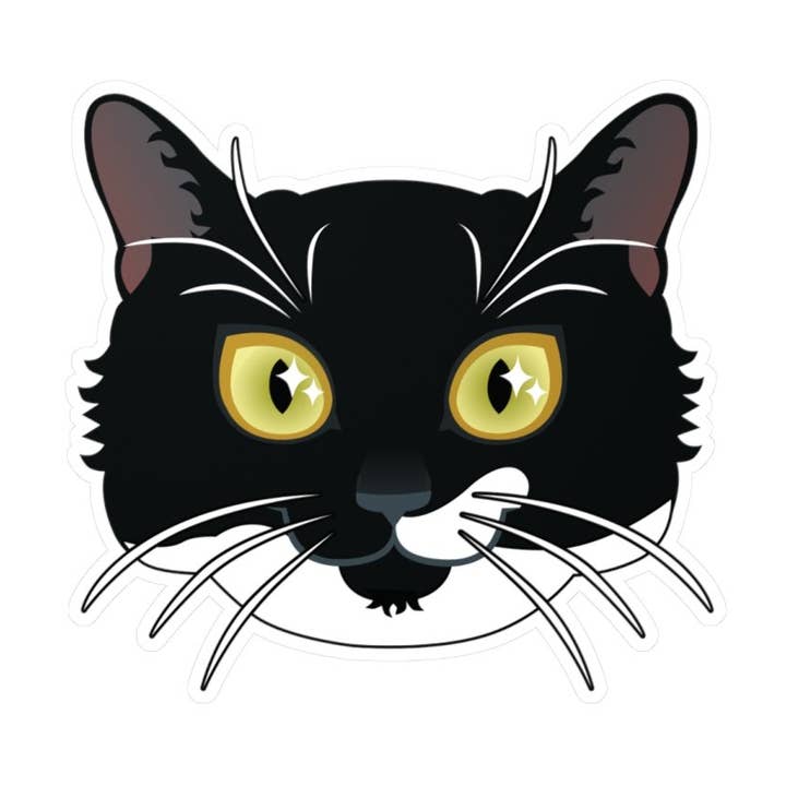 Sparkles - Cat Portrait Sticker Commission for wholesale by Plenilune