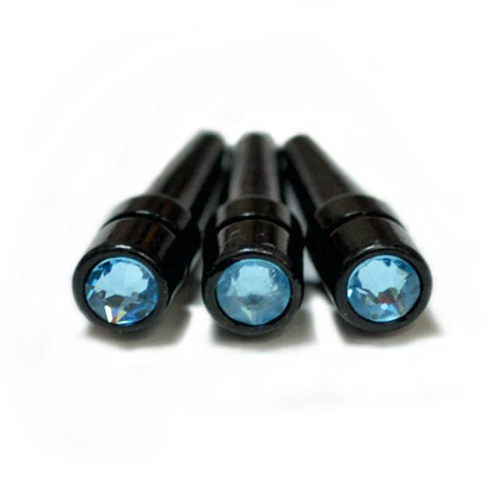 Wood Expressions - Wholesale Board Game - WE Games Black Metal Cribbage Pegs with Crystals - Set of 32