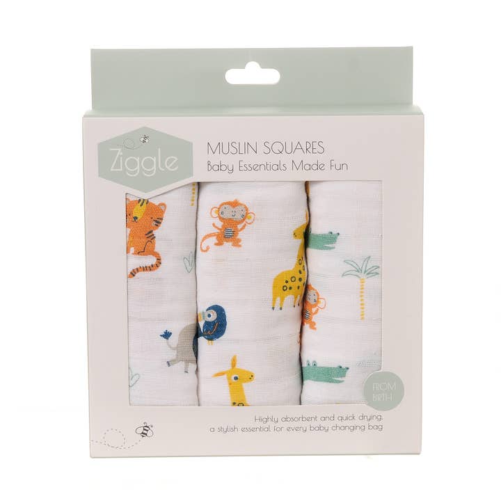 Savanna Animals Muslin Set for wholesale by Ziggle Baby