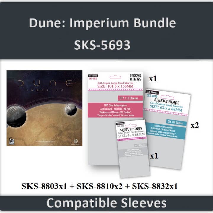 Pacchetto custodie compatibile con «Dune: Imperium» (8803 X 1 + 8810 X 2 + 8832 X 1) per la vendita all'ingrosso da parte di Mayday Games