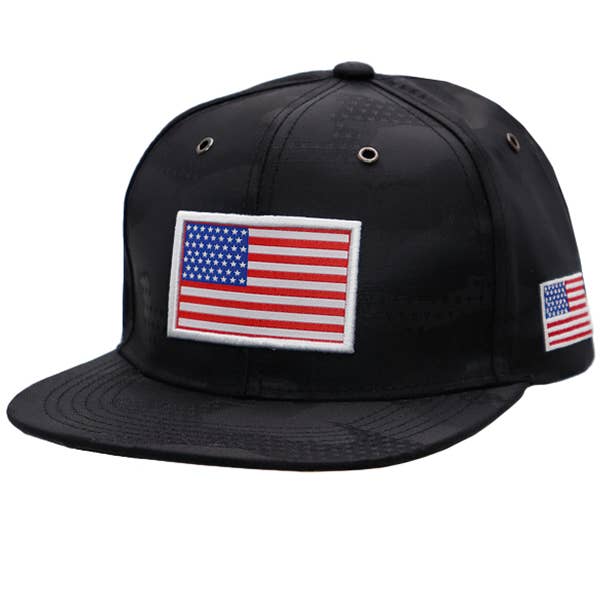 Cap Zone - Vendita all'ingrosso Cappellino con visiera piatta - Uomo - Bandiera Americana Itty Bitty Star Camouflage Nylon Snapback3